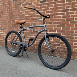 NEW RETROSPEC CHATHAM 1 MATTE GRAPHITE BROWN SINGLE SPEED BEACH CRUISER BIKE BICYCLE