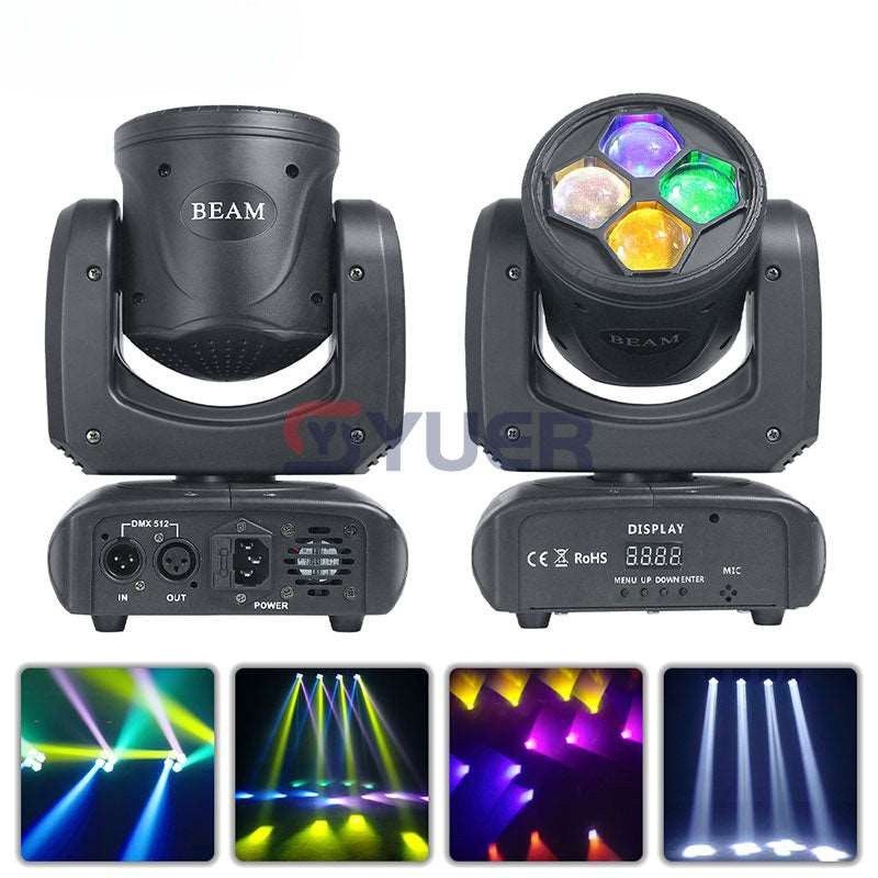 2 pack 4x20W RGBW 4in1 LED Mini Bee Eye Led Moving Head Light Beam Effect Dj Bar