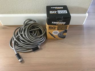 New Tornado Heavy Duty 50’ Stainless Steel 5/8” Diameter Garden Hose