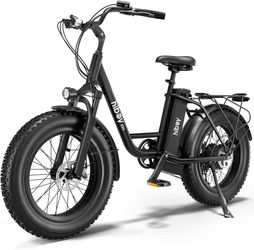Hiboy EX6 Electric Bike for Adults, 500W, 25 MPH, 48V, 20" Fat Tire Ebike 14.5Ah Removable Rechargeable Battery, Shimano 7-Speed Gear Shifting, Front