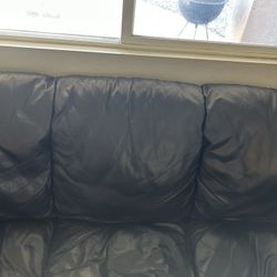 Leather Black Sofa 