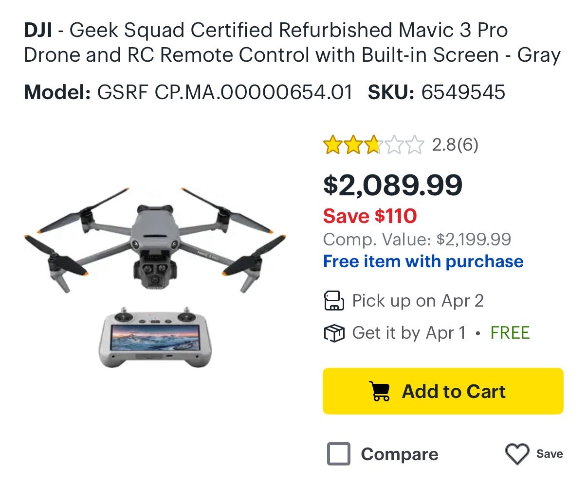 DJI maverick classic three