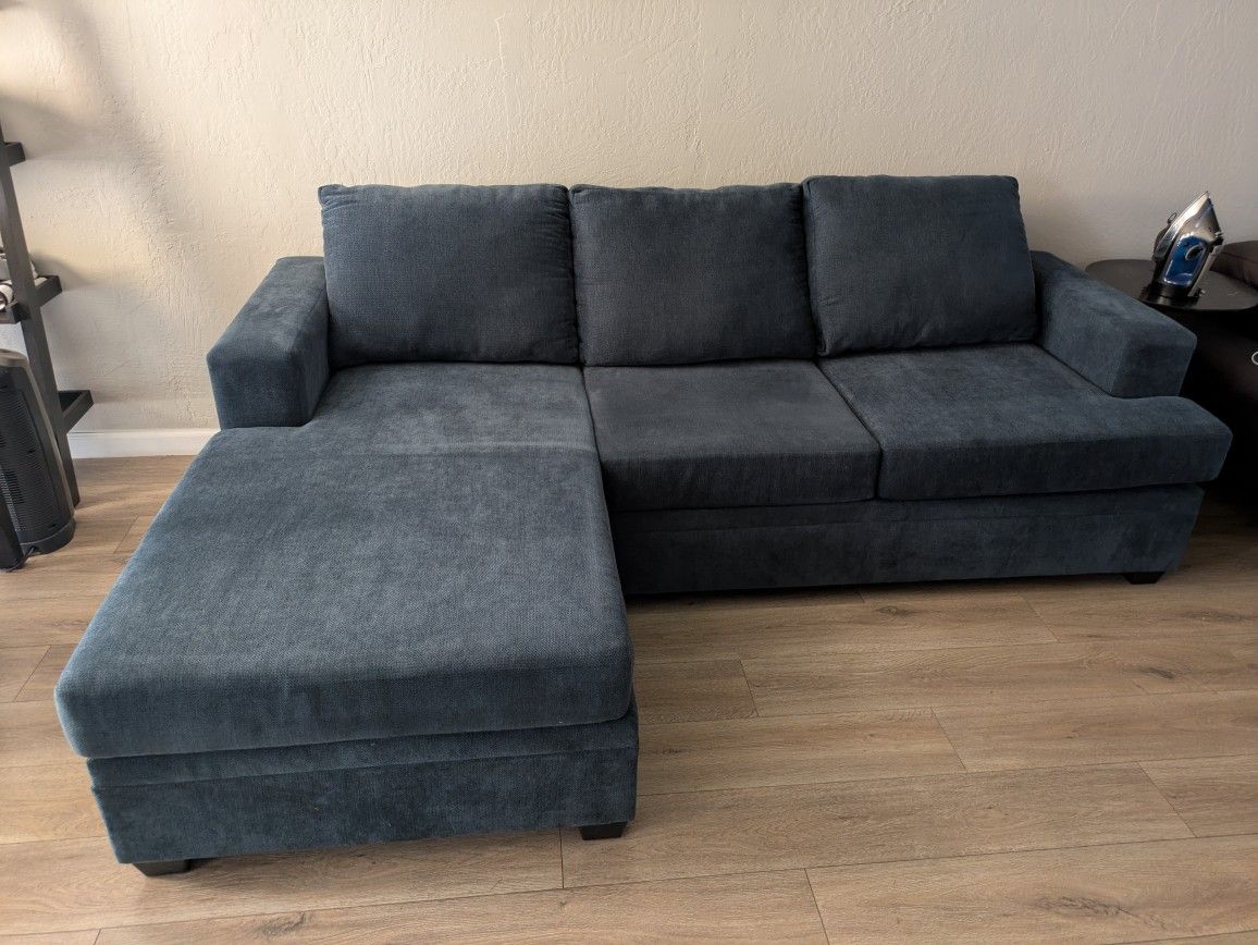 Soft Blue Cloth Sofa
