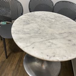 Kitchen Round Dining Table With 3 Chairs 