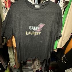 Saint Laurent Lightening Bolt Tee 