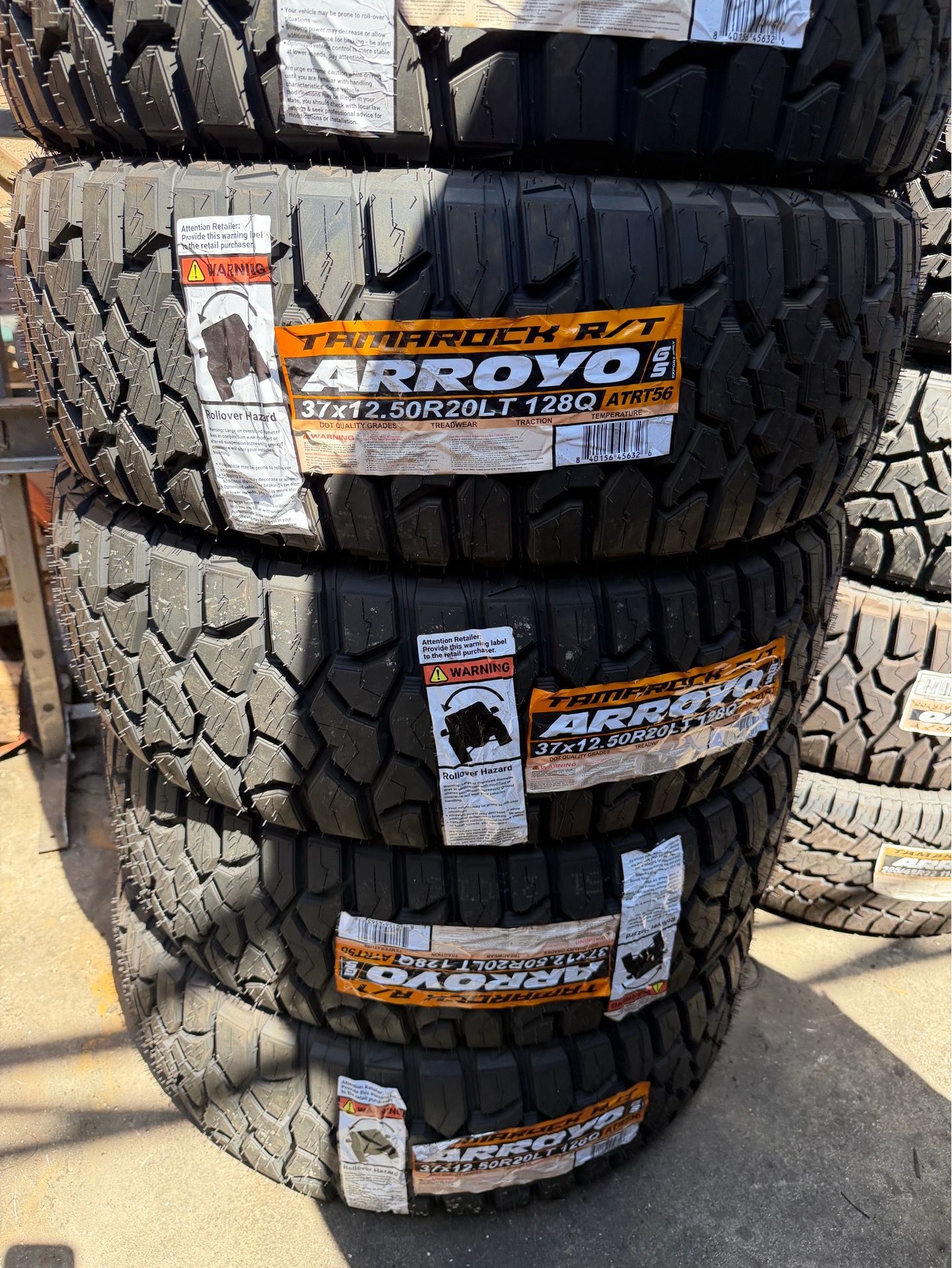 37X12.50R20 Arroyo RT Nuevas Instaladas Y Balanciadas Gratis