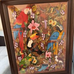 Brazilian Leather Painting （couro pintado/arte em couro