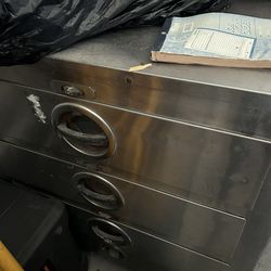 Industrial Commercial Restaurant Toastmaster Warming Heated Steam 3 Drawers Cabinet Stainless Steel