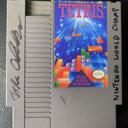 Thor Aackerlund Hand Signed Nintendo Game TETRIS (1990 Nes Championship Winner) Nintendo World Champ In Person AUTO!! 