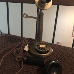 Vintage 1910 Brass Phone