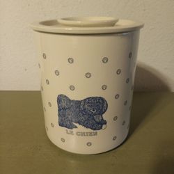 1984 San Francisco Taylor & Ng Cookie Jar Le Chien Dog Blue on White