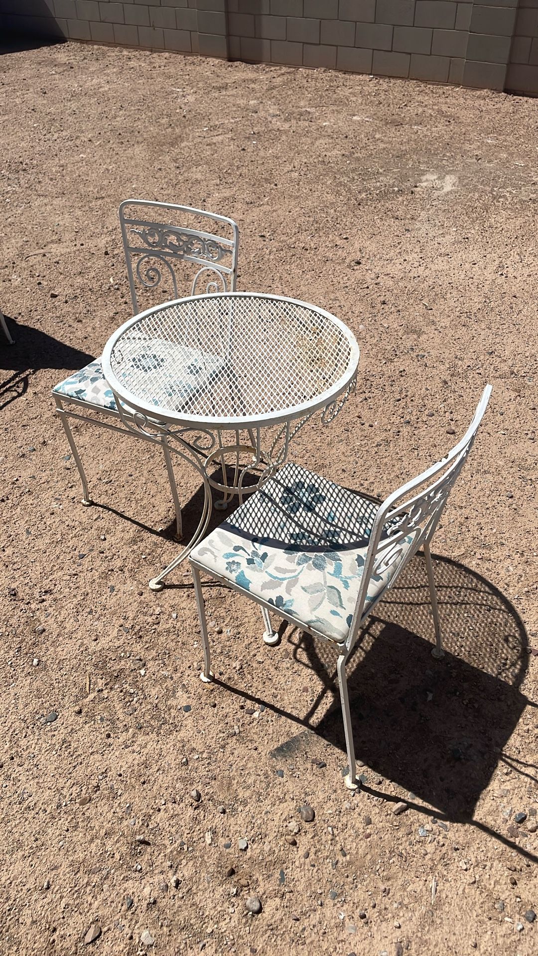 Antique Metal Table and Chairs