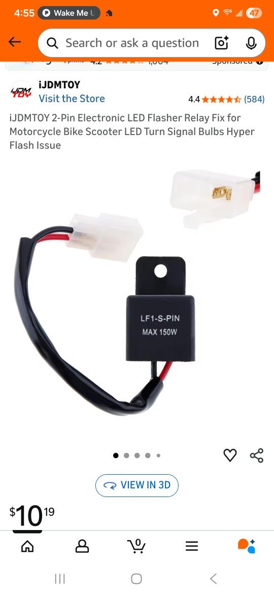 iJDMTOY 2-Pin Electronic LED Flasher Relay Fix for Motorcycle Bike Scooter LED Turn Signal Bulbs Hyper Flash lssue