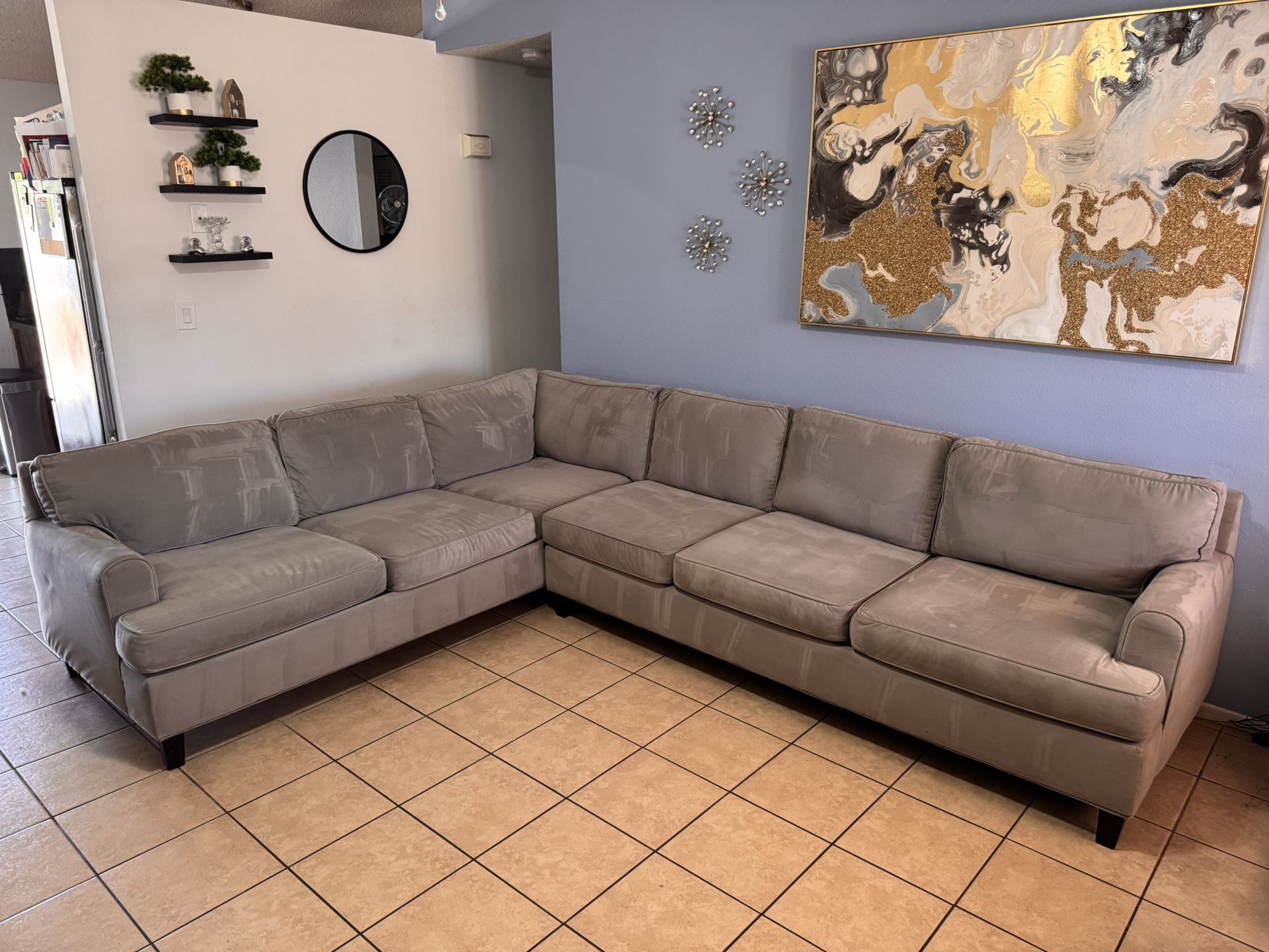 Grey sectional sofa