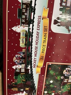 Disney Mickey Christmas Train Set New
