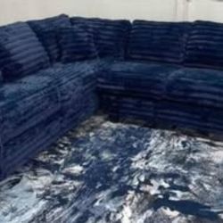 💣NEW FLAVOR! Brand New Byers Market Wham Indigo Thick Corduroy 2pc  Sectionals (Tax included)