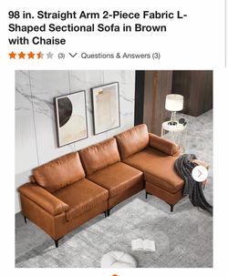 Camel sectional Microfiber