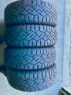 4) 275/60/20 Goodyear Duratrac Tires  Tread measures 10/32  Standard Load  Two tires are choppy on the outer edge.  DOT 4222  $375 for 4   I carry oth