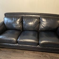 Leather Sleeper Couch 