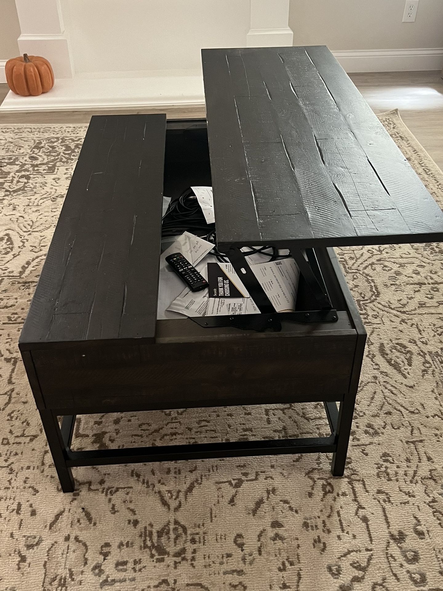 Coffee Table with Extended Breakfast Or Laptop Stand