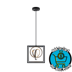 MENCOLULU Light Black Modern/contemporary Square LED Small Hanging Pendant Light