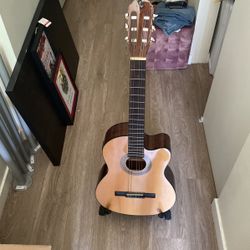 Lucero 100CE/N Model - Acoustic Electric Guitar- One string need replace