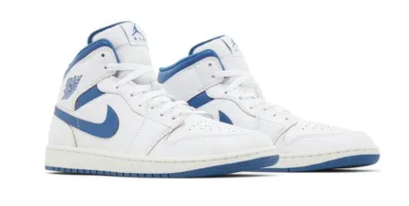 Air Jordan 1 Mid White Blue (Size 10.5)