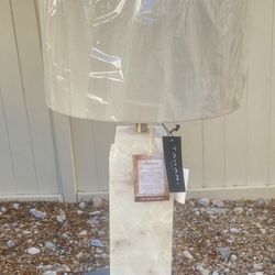 Alabaster Lamp By Tahari - Slight Damage To Corners