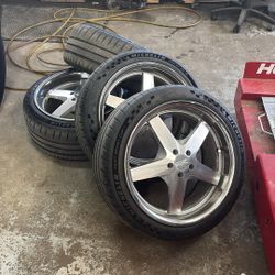 5x100 18” Track Tires And Rims