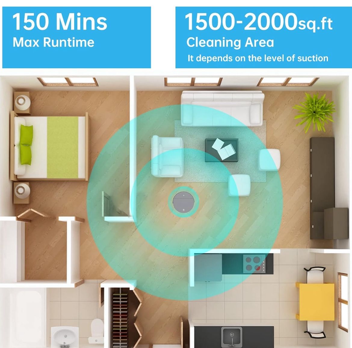OKP K4 Robot Vacuum, Robotic Vacuum Cleaner