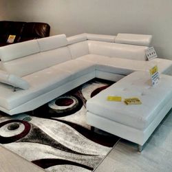 Antares White Modern Sectional