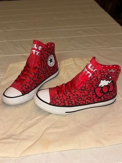 RARE - Hello Kitty ‘Bow Print’ x Converse Chuck Taylor All Star high top sneakers in Red Canvas