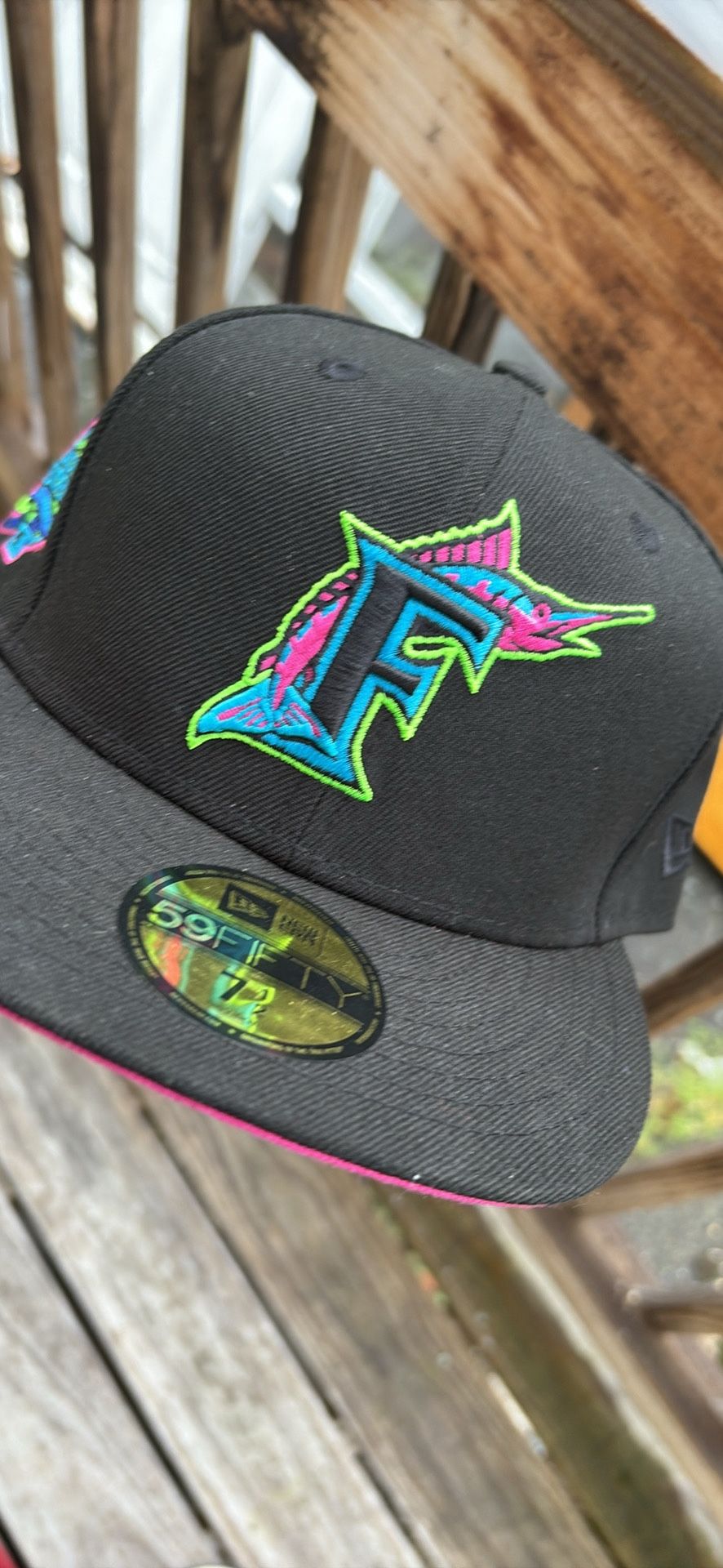 Miami Marlins Fitted Hat Size 7 1/2