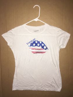 Bebe woman L white tshirt