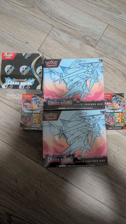 Pokemon center etb  booster box display and bundles chaos rising