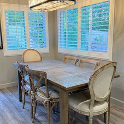 Restoration Hardware Dining Table & 6 Chairs