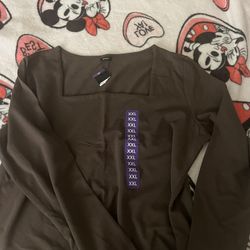 Brown Long Sleeve Top 