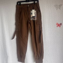 VIP jeans sculpting stretch brown joggers 7/8 relaxed fit women’s juniors