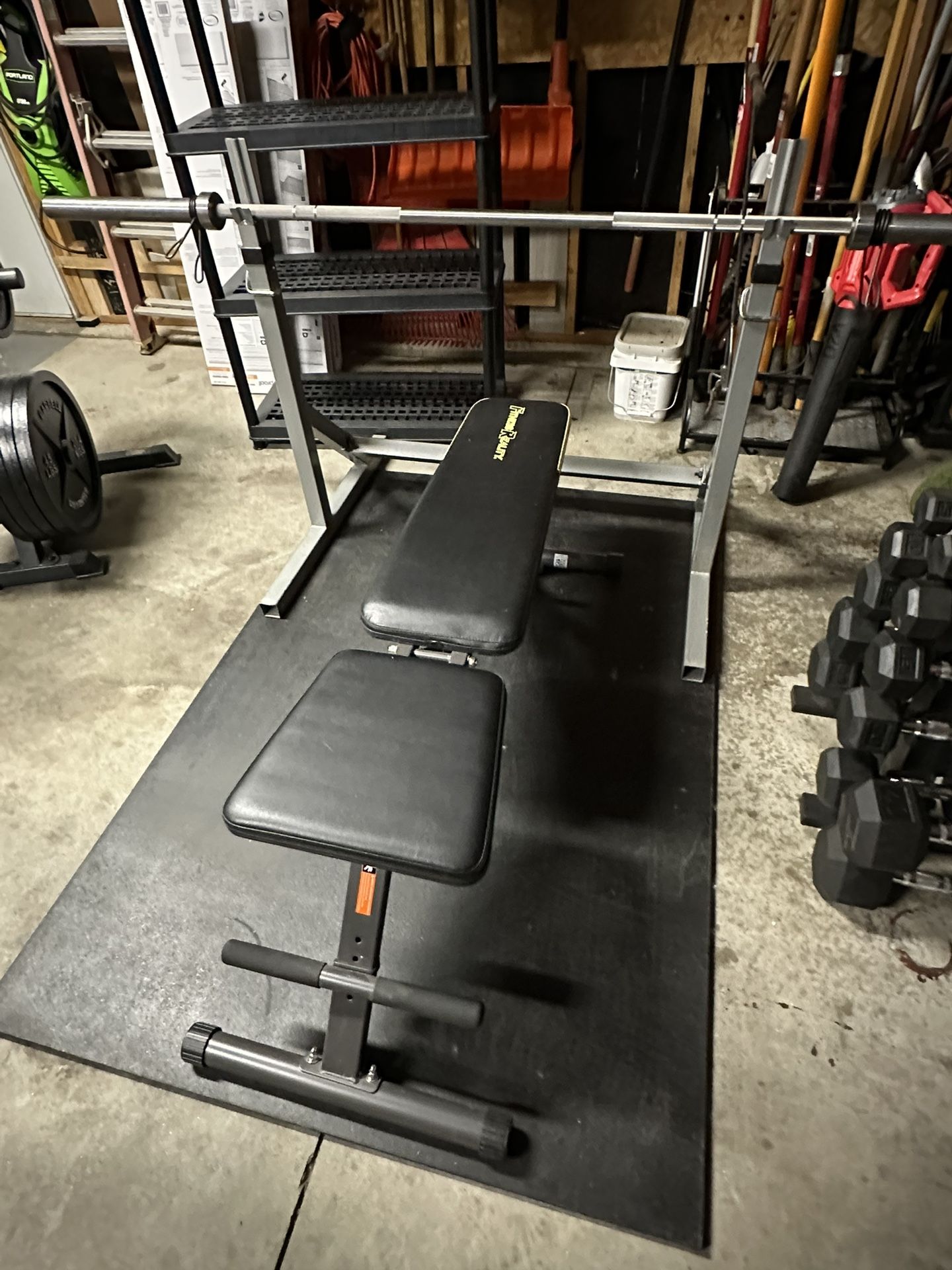 Weightlifting Rack & Plates