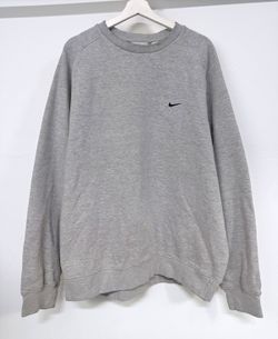 Vintage Y2K Nike Swoosh Crewneck Sweatshirt Heather Grey XXL
