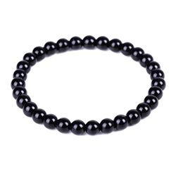 Black Obsidian Natural Stone Bracelet Fat Relief Promote Blood Circulation Anti Anxiety Weight Loss Bracelets Women Men Jewelry 6mm beads ‎‏Pin ‎‏Broo