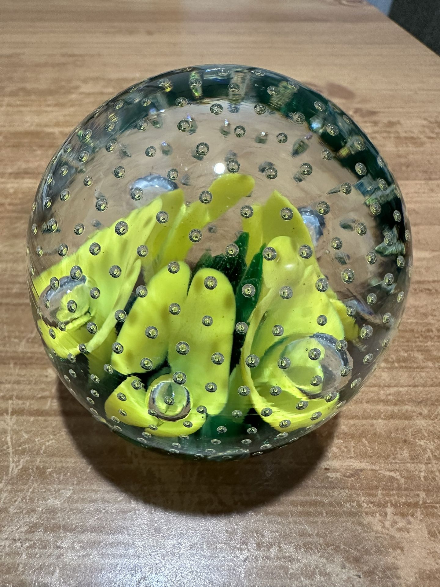 Vintage Joe St Clair Glass Paperweight