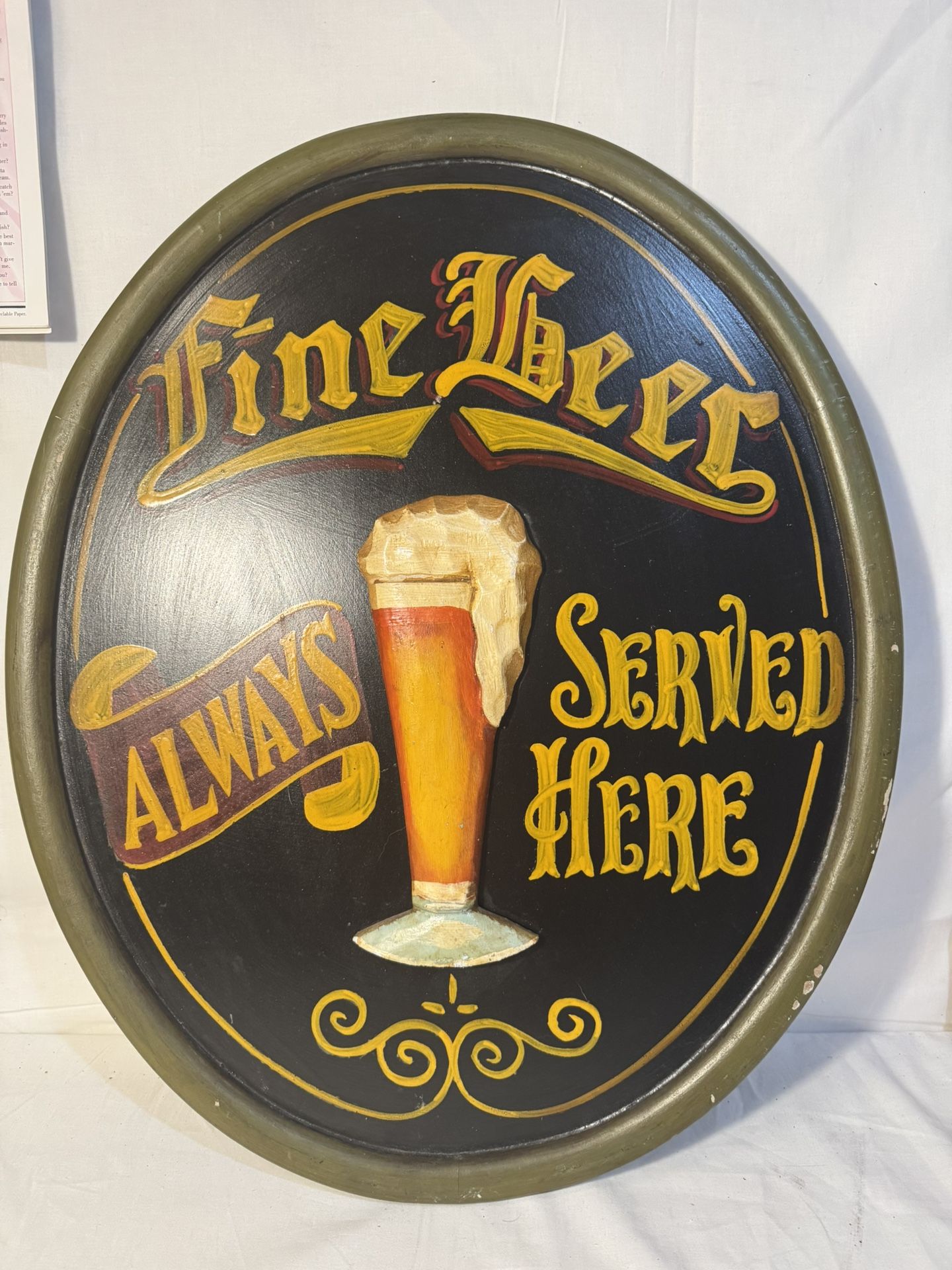 Vintage 3D Beer Sign 