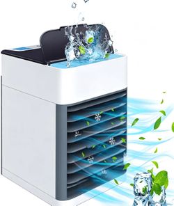 Air Cooler Portable Air Conditioner, Air Cooling Fan Large Water Tank, Colorful Night Lights, Evaporative Air Cooler For Bedroom Home Office Desktop C
