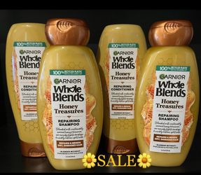 (PACK OF 4) GARNIER WHOLE BLENDS 🍯HONEY SHAMPOO & CONDITIONERS