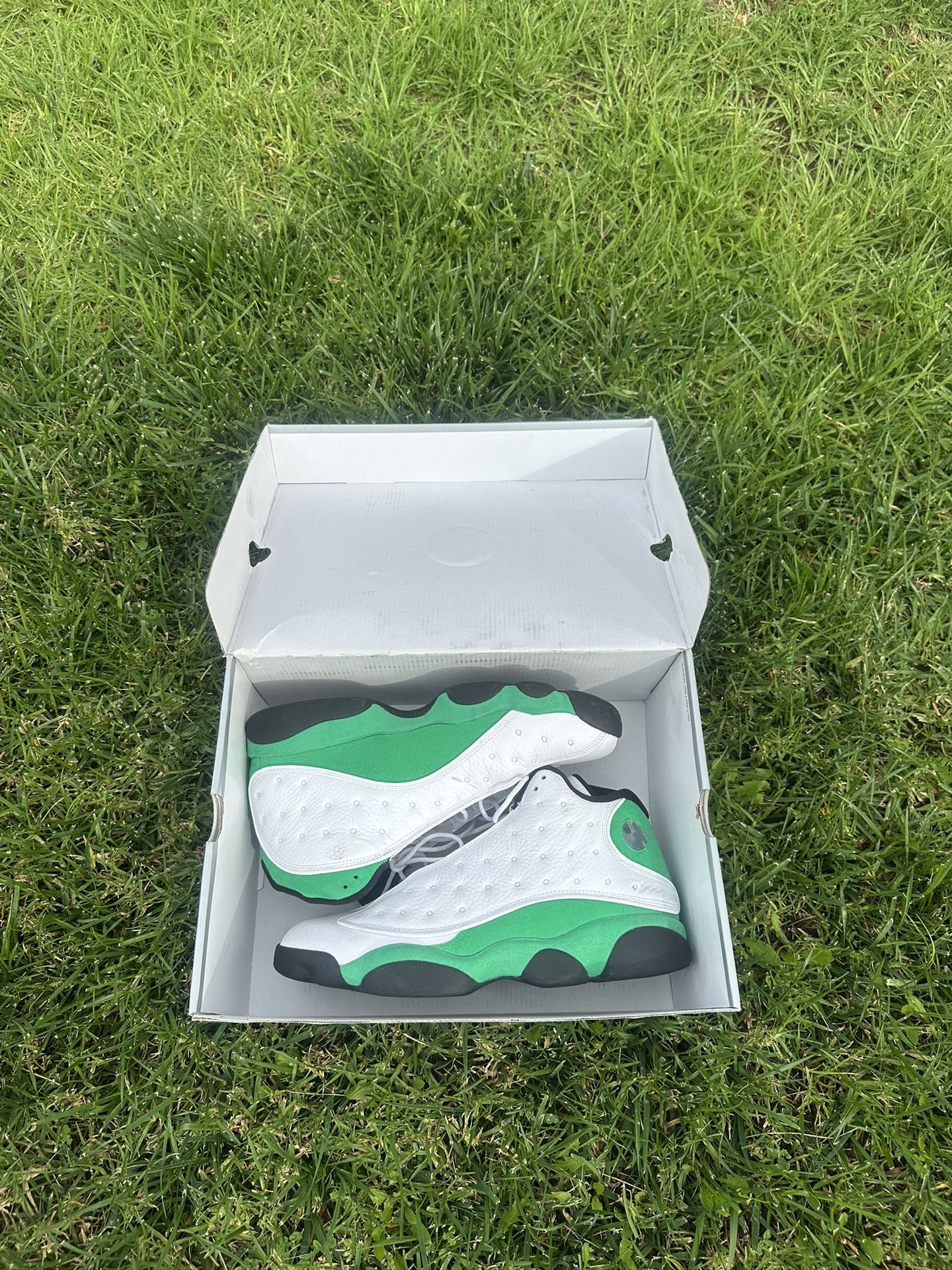 Jordan 13 Retro White Lucky Green Size 12 Men’s Shoes 
