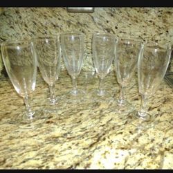 6 Champagne Coupes, Six Inches Tall