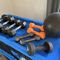 Assorted Weights & Medicine Ball