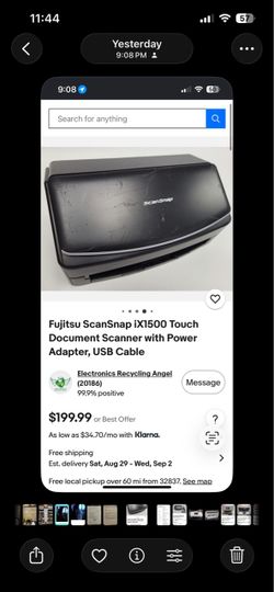 Fujitsu ScanSnap iX1500 Document Scanner