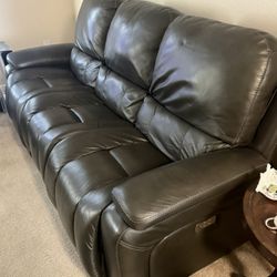 Powered Leather La-z-boy Sofa
